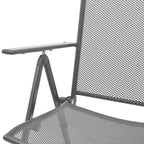vidaXL Reclining Chair Set of 2 E-coated, powder-coated steel