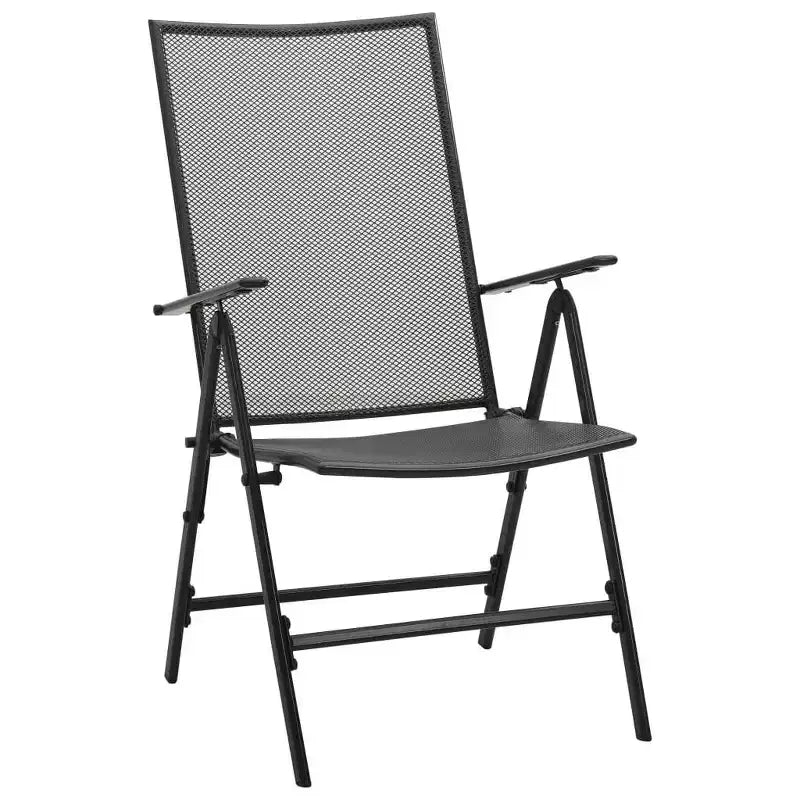vidaXL Reclining Chair Set of 2 E-coated, powder-coated steel