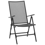 vidaXL Reclining Chair Set of 2 E-coated, powder-coated steel
