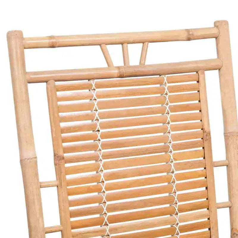 vidaXL Rocking Chair Bamboo, Bamboo, Polyester Standard Durable