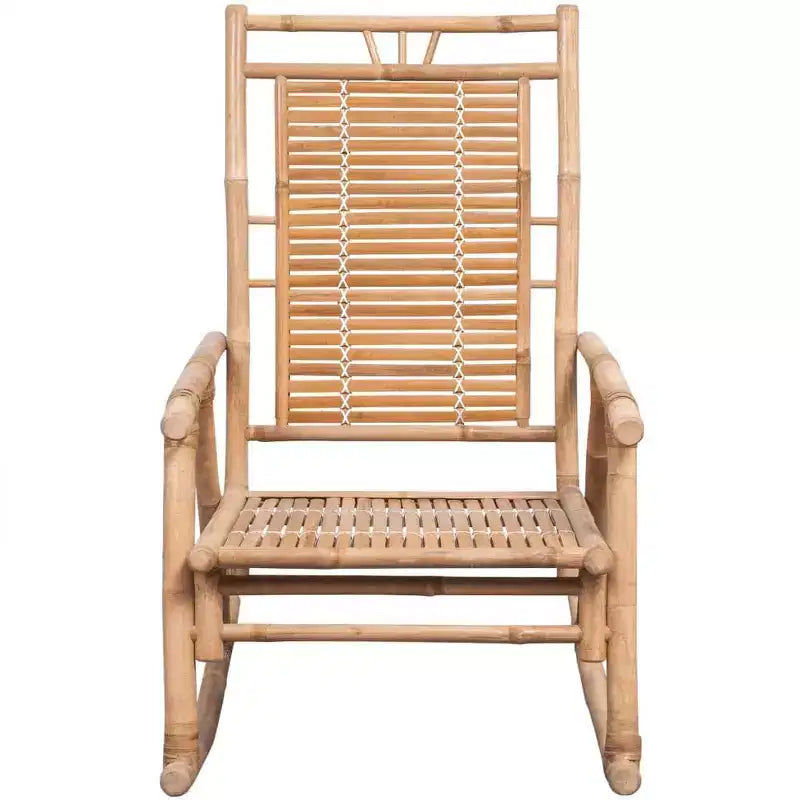 vidaXL Rocking Chair Bamboo, Bamboo, Polyester Standard Durable