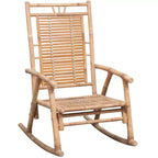 vidaXL Rocking Chair Bamboo, Bamboo, Polyester Standard Durable