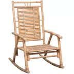 vidaXL Rocking Chair Bamboo, Bamboo, Polyester Standard Durable