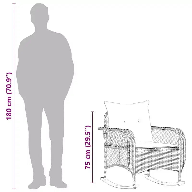vidaXL Patio Rocking Chair