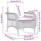 vidaXL Patio Rocking Chair
