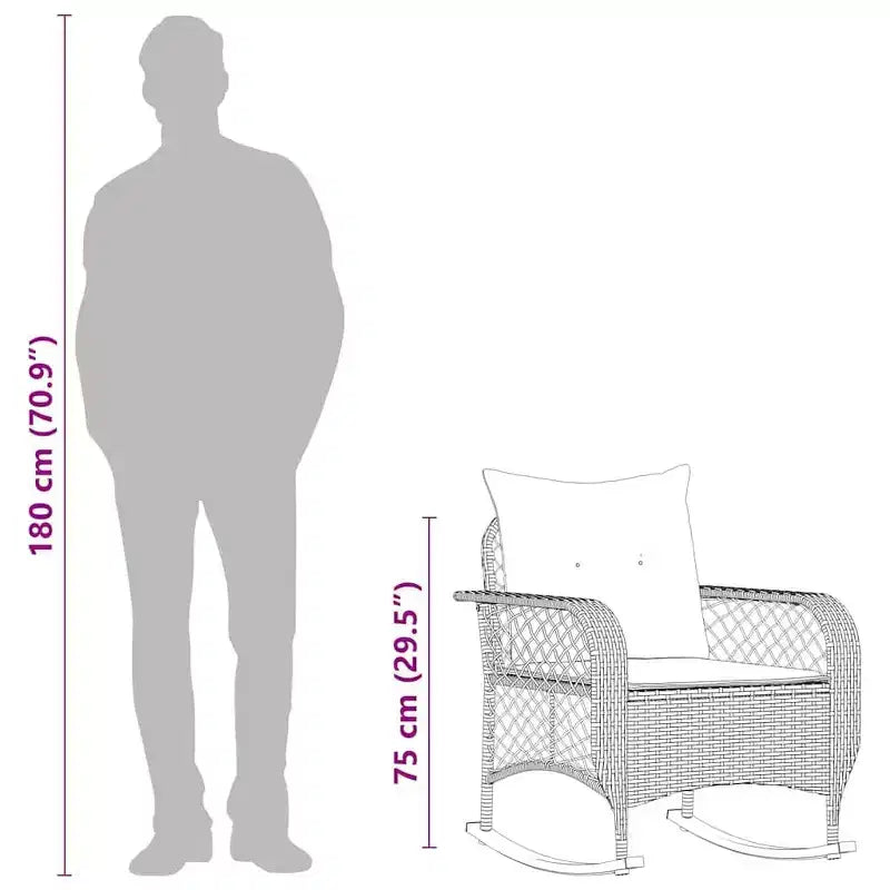 vidaXL Patio Rocking Chair