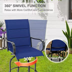 Outdoor Patio Chair for Backyard Lawn Deck, All-Weather High Back Bar Stools