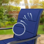 Outdoor Patio Chair for Backyard Lawn Deck, All-Weather High Back Bar Stools