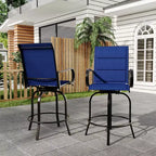 Outdoor Patio Chair for Backyard Lawn Deck, All-Weather High Back Bar Stools