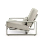 ModernLuxe Aluminum Lounge Chair Patio Club Chairs Ergonomic Accent Chair Armchair with Cushions, Indoor/Outdoor (Set of 1/2)