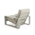 ModernLuxe Aluminum Lounge Chair Patio Club Chairs Ergonomic Accent Chair Armchair with Cushions, Indoor/Outdoor (Set of 1/2)