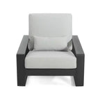 ModernLuxe Aluminum Lounge Chair Patio Club Chairs Ergonomic Accent Chair Armchair with Cushions, Indoor/Outdoor (Set of 1/2)