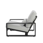 ModernLuxe Aluminum Lounge Chair Patio Club Chairs Ergonomic Accent Chair Armchair with Cushions, Indoor/Outdoor (Set of 1/2)