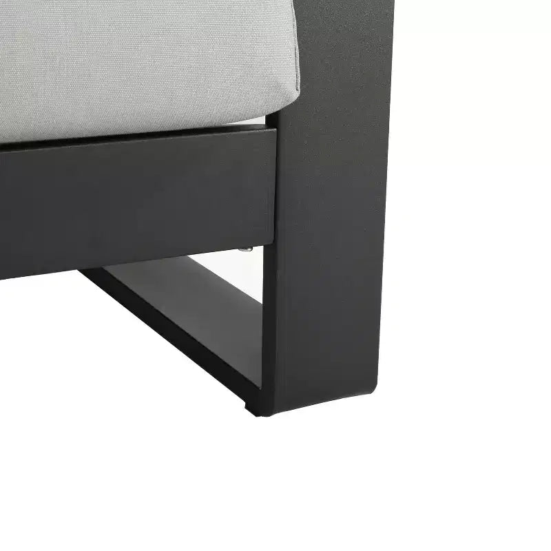 ModernLuxe Aluminum Lounge Chair Patio Club Chairs Ergonomic Accent Chair Armchair with Cushions, Indoor/Outdoor (Set of 1/2)