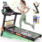5HP Treadmill on Sale  Treadmill with 20% Incline, Foldable Treadmills for Home Small, Bluetooth Speakers, App Control, Pulse Handles, 400LB Capacity