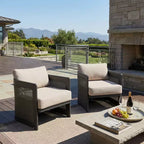 Christopher Knight Home Kamal Modern Patio Aluminum Olefin Upholstered Club Chairs with Cushion