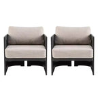 Christopher Knight Home Kamal Modern Patio Aluminum Olefin Upholstered Club Chairs with Cushion