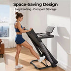 YOSUDA TM2 Foldable Treadmill With Quite Brushless Motor, Indoor exercise for Women/Men