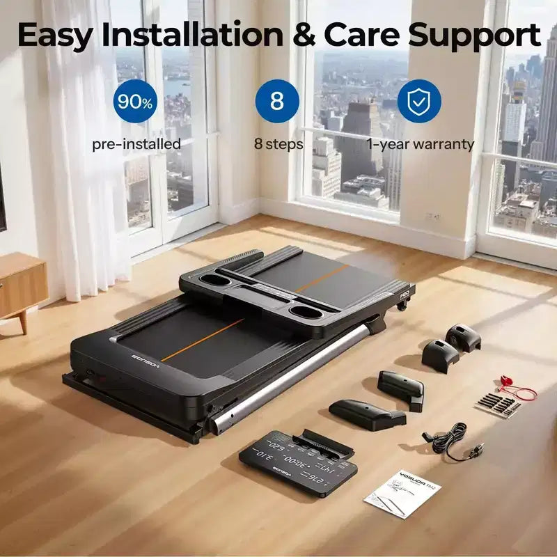 YOSUDA TM2 Foldable Treadmill With Quite Brushless Motor, Indoor exercise for Women/Men