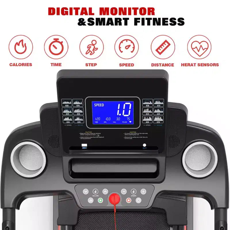 Redliro Folding Treadmill for Home  400 lb Capacity, Auto Incline, Compact & Quiet, Perfect for Walking, Running, & Home Fitness