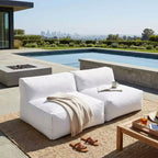 Christopher Knight Home Noelia Modern Patio Olefin Bean Bag Sofa (Set of 2)