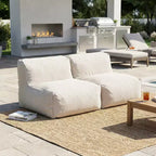 Christopher Knight Home Noelia Modern Patio Olefin Bean Bag Sofa (Set of 2)