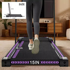 Whisen 2 in 1 Foldable Treadmills, Under Desk Treadmill, Home Exercise Walking Pad, Walking Jogging Machine with Handle Bar