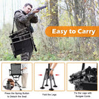 Costway Shooting & Hunting Chair w/ 3 Position Adjustable Legs 360 Silent Swivel