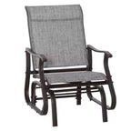 Outdoor Swing Glider Chair, Patio Mesh Rocking Chair with Steel Frame and Mesh Fabric