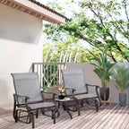 Outdoor Swing Glider Chair, Patio Mesh Rocking Chair with Steel Frame and Mesh Fabric