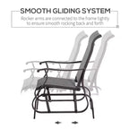 Outdoor Swing Glider Chair, Patio Mesh Rocking Chair with Steel Frame and Mesh Fabric