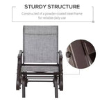 Outdoor Swing Glider Chair, Patio Mesh Rocking Chair with Steel Frame and Mesh Fabric
