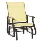 Outdoor Swing Glider Chair, Patio Mesh Rocking Chair with Steel Frame and Mesh Fabric