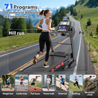 400lbs Portable Folding Treadmill,12MPH 5HP Treadmill w/ 20% Incline for Home Office,APP Control,Walking Running Exercise Treadmill w/ Knee Strap