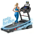 Smart Foldable Treadmill with Auto Incline for Home , 5HP Quiet Brushless Motor, 20 Levels Auto Incline, 400LBS Capacity