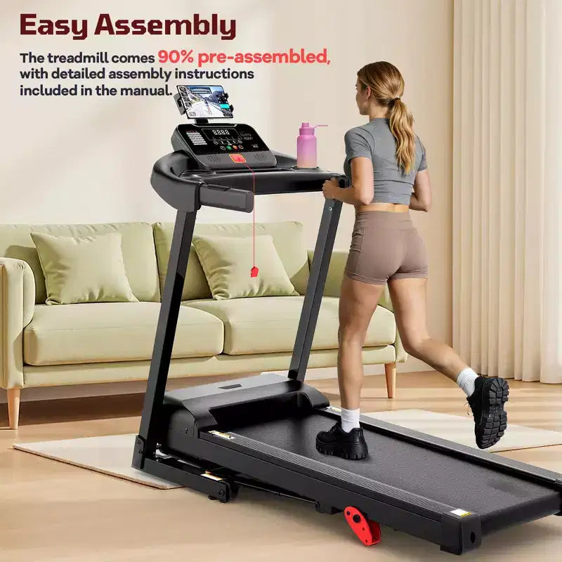 Clearance 4-in-1 Treadmill with 12% Incline, Portable Foldable Treadmills for Home and Office, 3.5 HP Quiet Treadmill