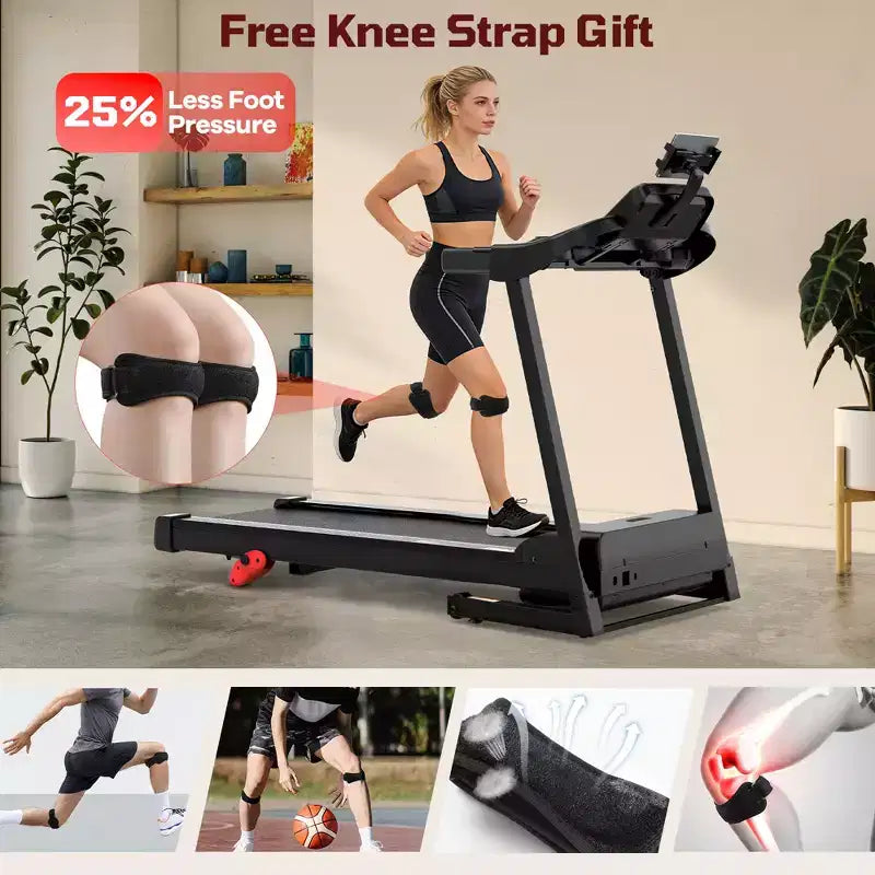 Clearance 4-in-1 Treadmill with 12% Incline, Portable Foldable Treadmills for Home and Office, 3.5 HP Quiet Treadmill