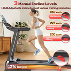 Clearance 4-in-1 Treadmill with 12% Incline, Portable Foldable Treadmills for Home and Office, 3.5 HP Quiet Treadmill