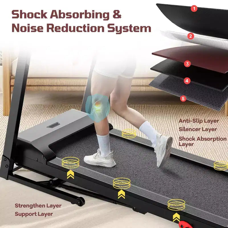 Clearance 4-in-1 Treadmill with 12% Incline, Portable Foldable Treadmills for Home and Office, 3.5 HP Quiet Treadmill