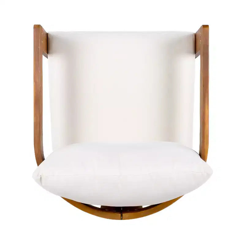 Acacia Wood Outdoor Club Chair with Curved Tub Design, Water-Resistant Cushions, Slat Detailing for Patio or Garden