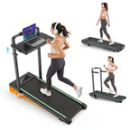 Sailvan 15% Incline Treadmill Folding Under Desk Walking Pad with Adjustable Table, 450lb Capacity for Home Office