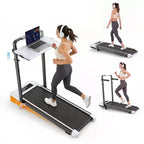 Sailvan 15% Incline Treadmill Folding Under Desk Walking Pad with Adjustable Table, 450lb Capacity for Home Office