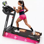 Folding Treadmill for Home with 3.75 HP Motor, App Control, Bluetooth Speakers, Manual Incline, 330 lb Capacity