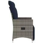 vidaXL Reclining Patio Chairs 2 pcs with Cushions Poly Rattan