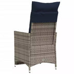 vidaXL Reclining Patio Chairs 2 pcs with Cushions Poly Rattan