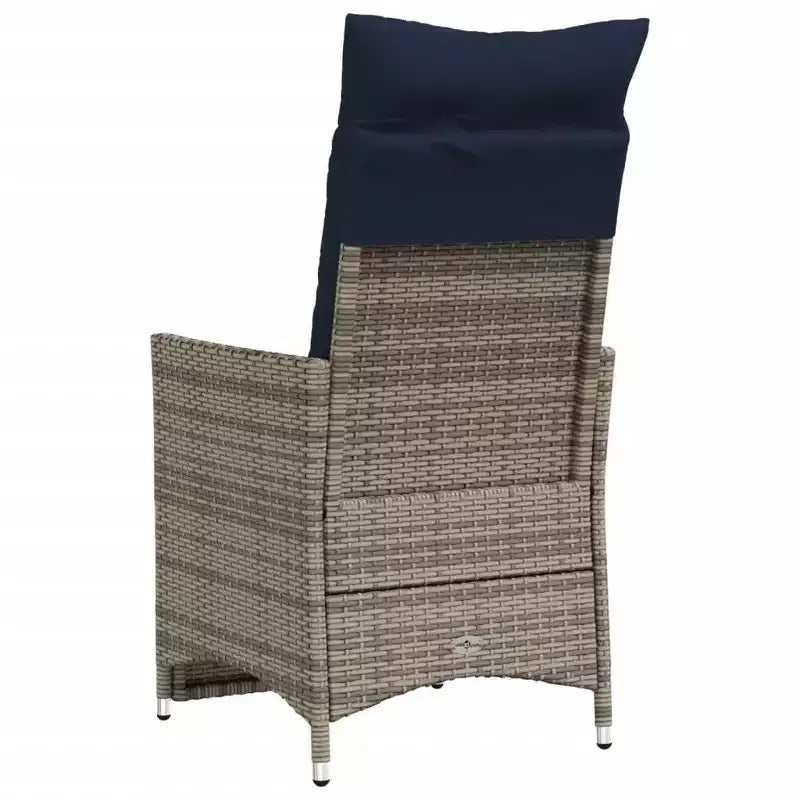vidaXL Reclining Patio Chairs 2 pcs with Cushions Poly Rattan