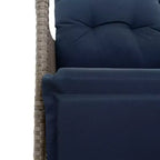 vidaXL Reclining Patio Chairs 2 pcs with Cushions Poly Rattan