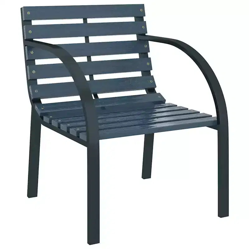 vidaXL Garden Chair Set of 2 Wood seat and backrest, steel frame