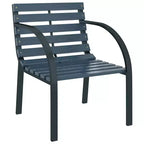 vidaXL Garden Chair Set of 2 Wood seat and backrest, steel frame