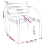 vidaXL Garden Chair Set of 2 Wood seat and backrest, steel frame